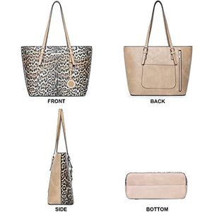 Montana West Fashion 3 pcs Handbag Set Leopard Print Tote Bag Conceal Carry Purse for Women Clothing Shoes & Jewelry Gloria’s Accessory