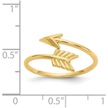 14k Yellow Gold Arrow Band Ring Size 7.00 Adjustable Fine Jewelry For Women Gifts For Her Clothing Shoes & Jewelry Gloria’s Accessory Heaven