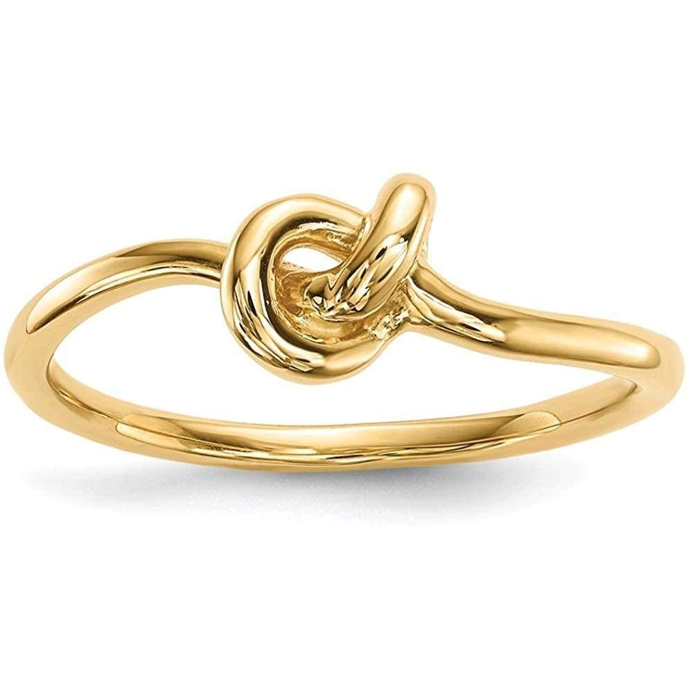 14k Yellow Gold Knot Band Ring Size 7.00 Fine Jewelry For Women Gifts For Her Clothing Shoes & Jewelry Gloria’s Accessory Heaven