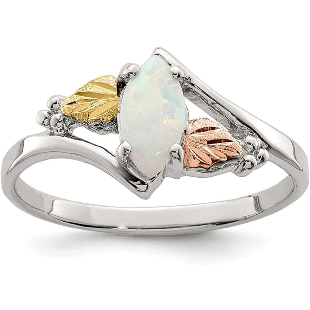 925 Sterling Silver 12k Created Opal Band Ring Gemstone Fine Jewelry For Women Gift Set Clothing Shoes & Jewelry Gloria’s Accessory Heaven