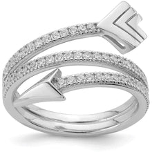 925 Sterling Silver Cubic Zirconia Cz Arrow Band Ring Fine Jewelry For Women Gift Set Clothing Shoes & Jewelry Gloria’s Accessory Heaven