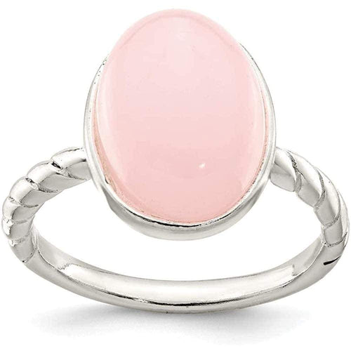 925 Sterling Silver Rose Quartz Band Ring Stone Gemstone Fine Jewelry Gifts For Women For Her Clothing Shoes & Jewelry Gloria’s Accessory 