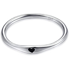 AVECON 925 Sterling Silver Simple Carve Heart Wedding Band Stackable Promise Ring for Her Size 5-10 Clothing Shoes & Jewelry Gloria’s 