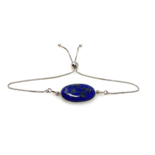 Lapis Lazuli Gemstone Bracelet Sterling Silver Bolo Bracelet AAA Bracelets Gloria’s Accessory Heaven