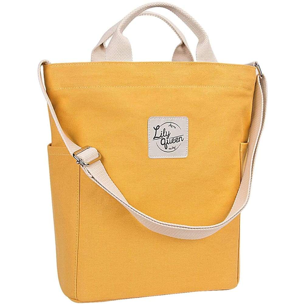 Lily Queen Women Canvas Tote Handbags Casual Shoulder Work Bag Crossbody Clothing Shoes & Jewelry Gloria’s Accessory Heaven