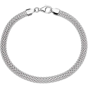 Miabella 925 Sterling Silver Italian 5mm Mesh Link Chain Bracelet for Women 6.5 7 7.5 8 Inch Made in Italy Clothing Shoes & Jewelry Gloria’s