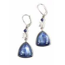 Multi Gemstone Dangler Earrings One Size / Blue / Female Earrings Gloria’s Accessory Heaven