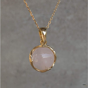Rose Quartz Necklace - 14K Gold Handmade Products Gloria’s Accessory Heaven