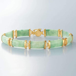 Ross-Simons Good Fortune Green Jade Bar Bracelet in 18kt Gold Over Sterling Clothing Shoes & Jewelry Gloria’s Accessory Heaven