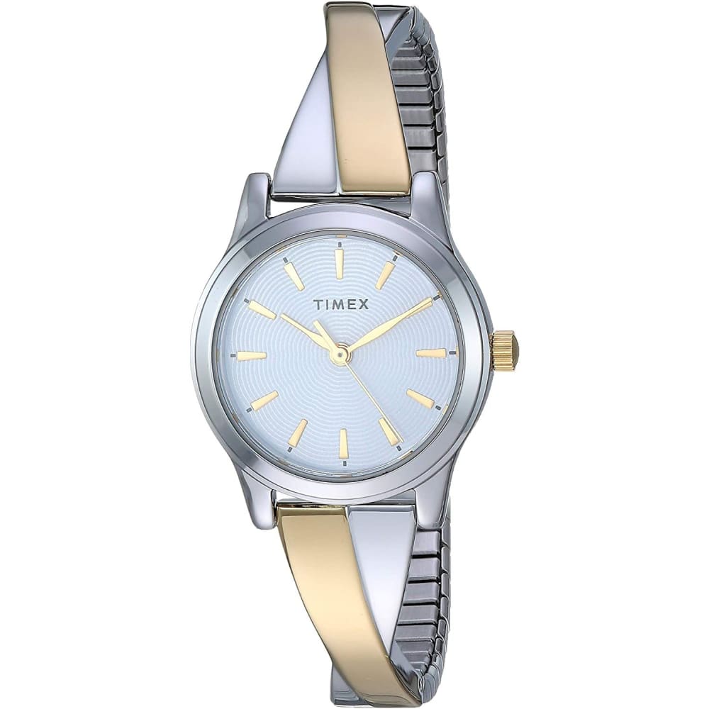 Timex Women’s Stretch Bangle Crisscross 25mm Watch Clothing Shoes & Jewelry Gloria’s Accessory Heaven