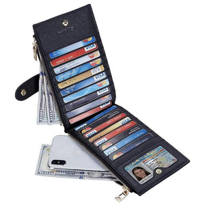 Womens Walllet RFID Blocking Bifold Multi Card Case Wallet with Zipper Pocket Gloria’s Accessory Heaven
